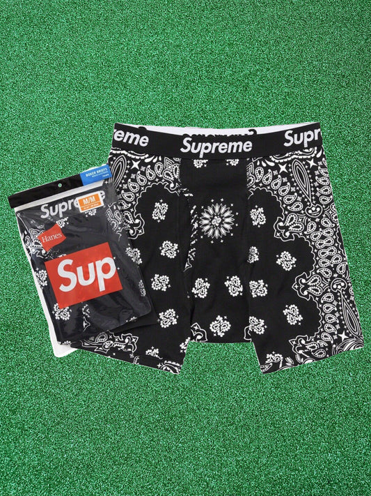 Calzoncillos tipo bóxer con bandana Supreme Hanes (paquete de 2) en color negro