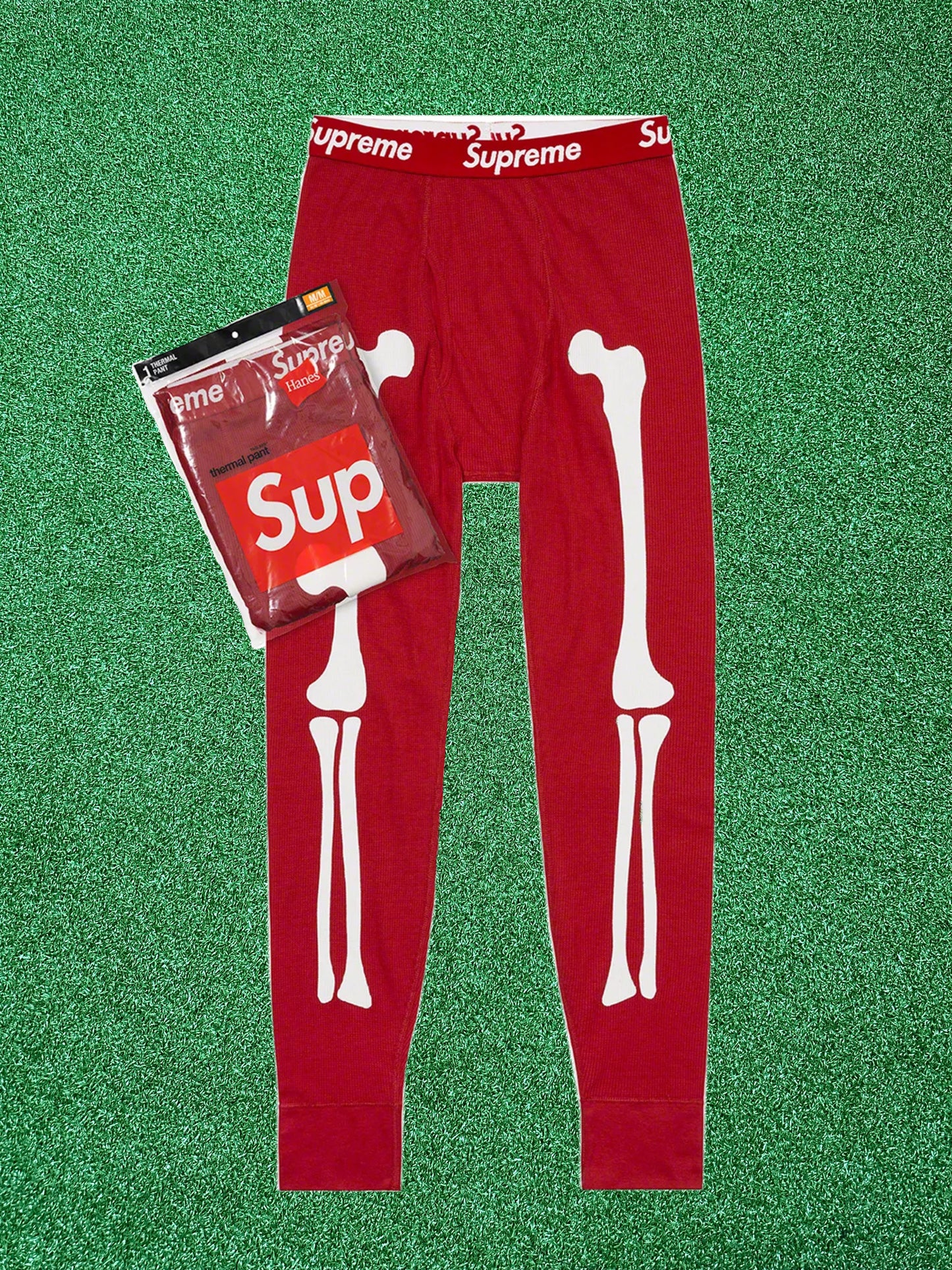 Pantalón térmico Supreme Hanes Bones (paquete de 1) rojo
