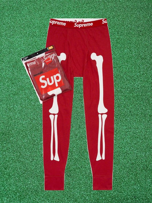 Pantalón térmico Supreme Hanes Bones (paquete de 1) rojo