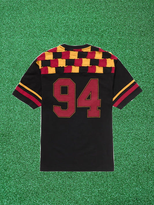 Camiseta de fútbol Supreme Patchwork Yoke negra