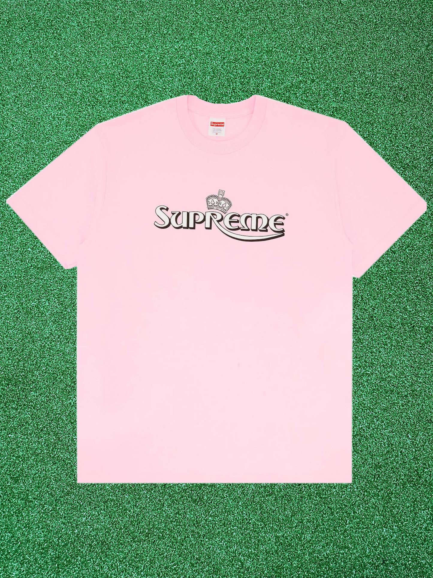 Camiseta Supreme Crown rosa claro