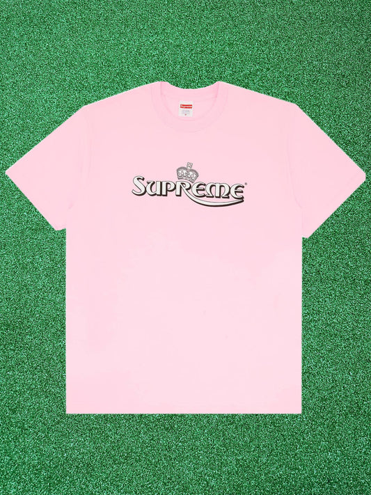 Camiseta Supreme Crown rosa claro