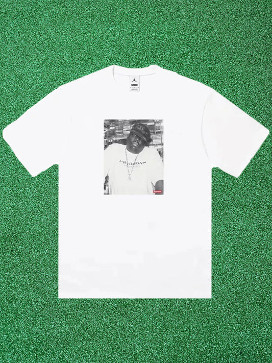 Camiseta de manga corta Jordan Biggie de Supreme en color blanco