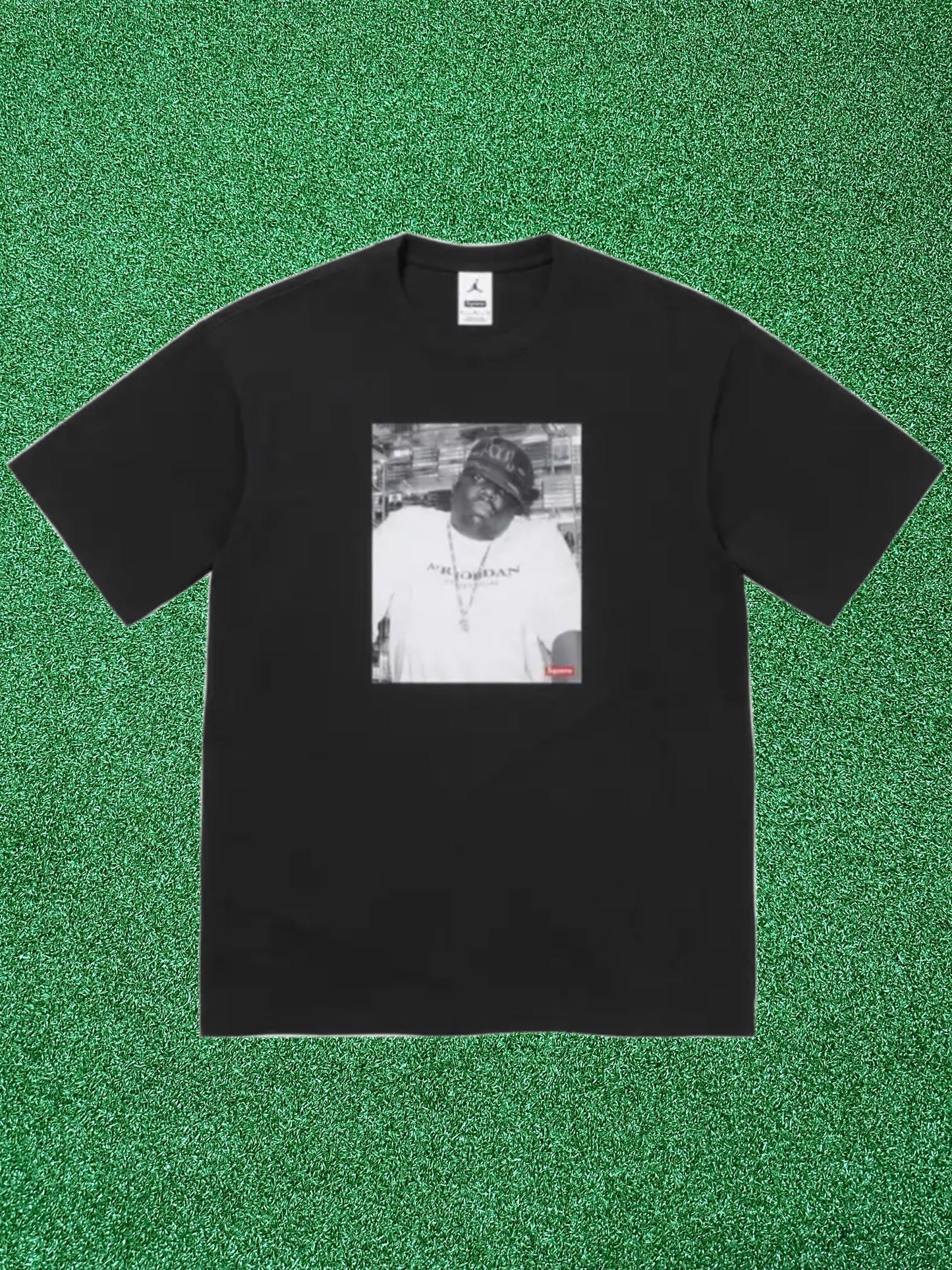 Camiseta de manga corta Jordan Biggie de Supreme en color negro