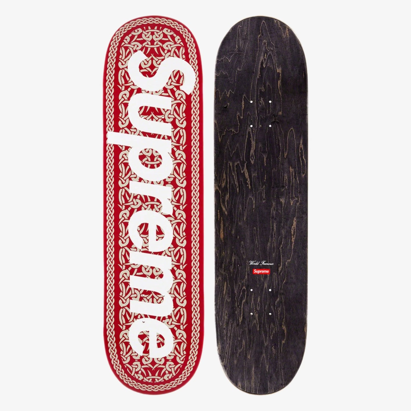 Tabla de skate Supreme Celtic Knot negra