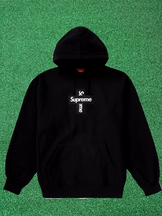 Supreme Cross Box Logo Hoodie – Black