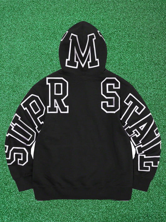 Supreme State Hooded Sweatshirt – Black