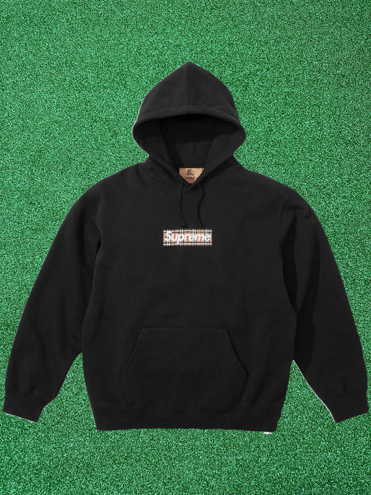 Supreme x Burberry Box Logo Hoodie – Black