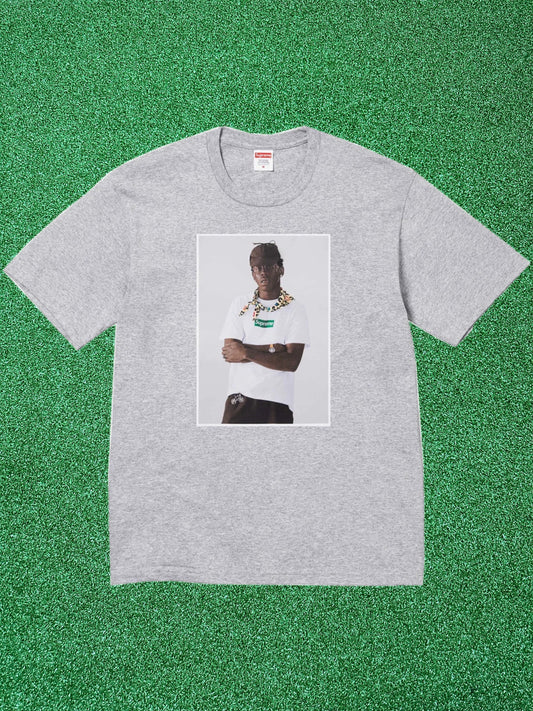 Camiseta Supreme Tyler The Creator gris jaspeado