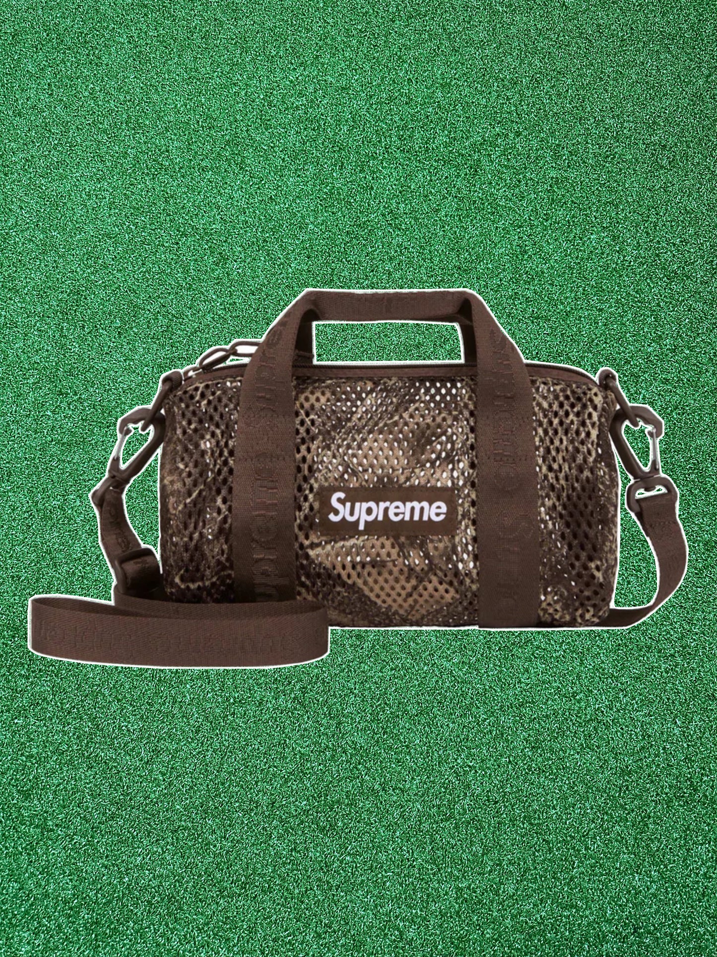 Supreme Mesh Mini Duffle Bag – Brown From SS25 Collection