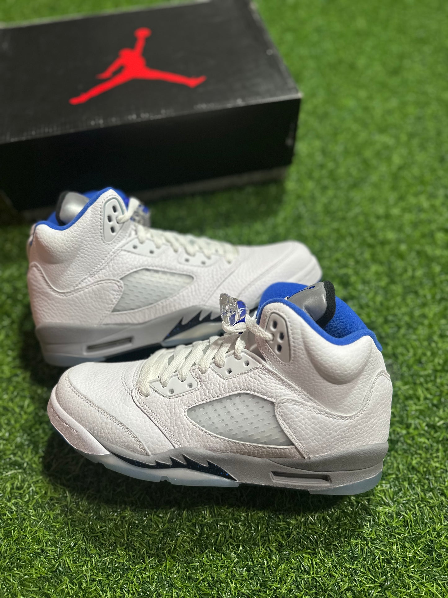 Jordan 5 Retro - Blanco Stealth 2021 (Escuela primaria)