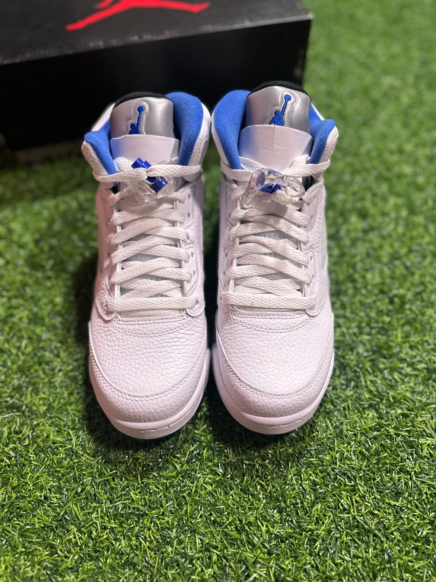 Jordan 5 Retro - Blanco Stealth 2021 (Escuela primaria)