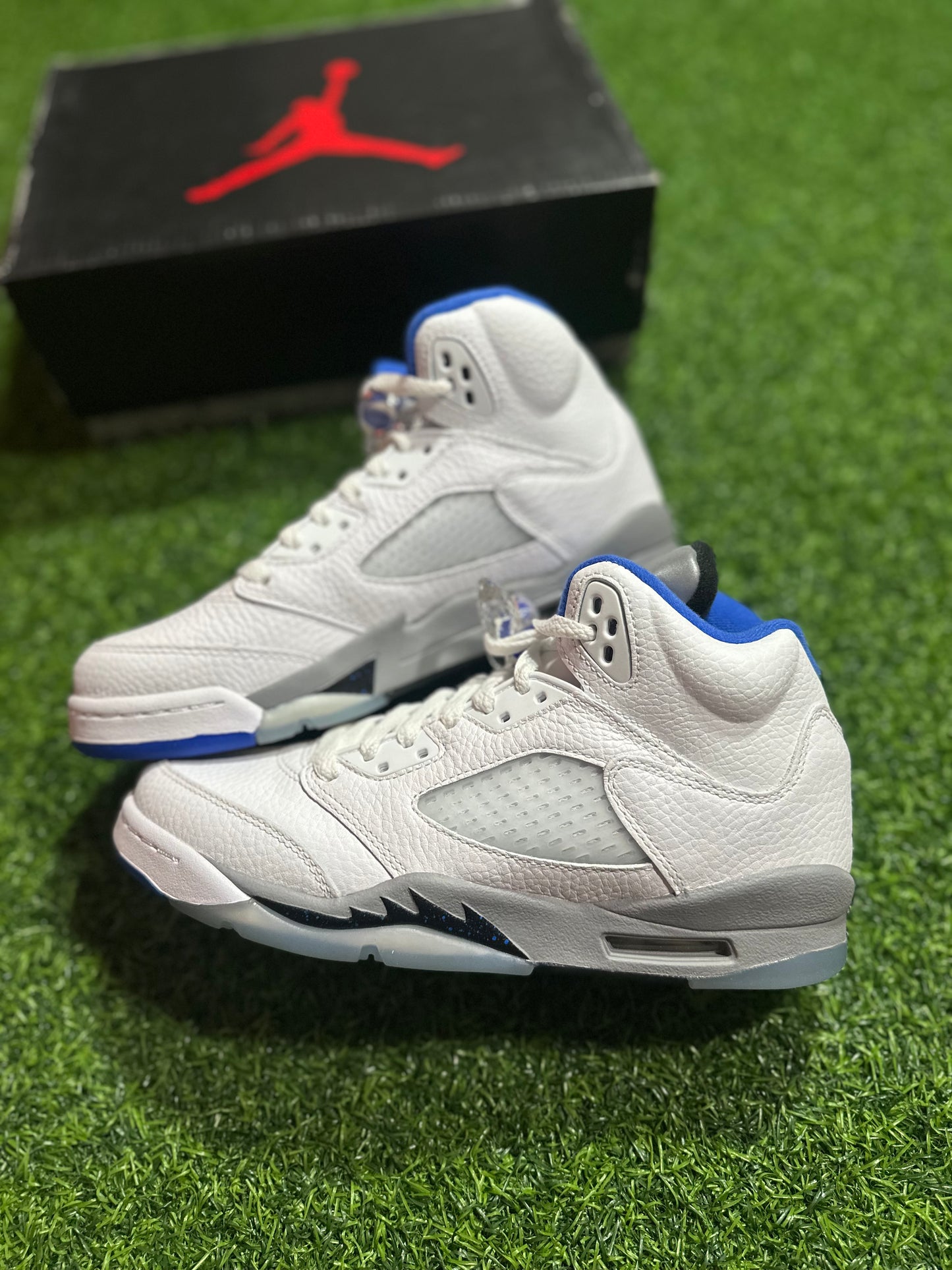 Jordan 5 Retro - Blanco Stealth 2021 (Escuela primaria)
