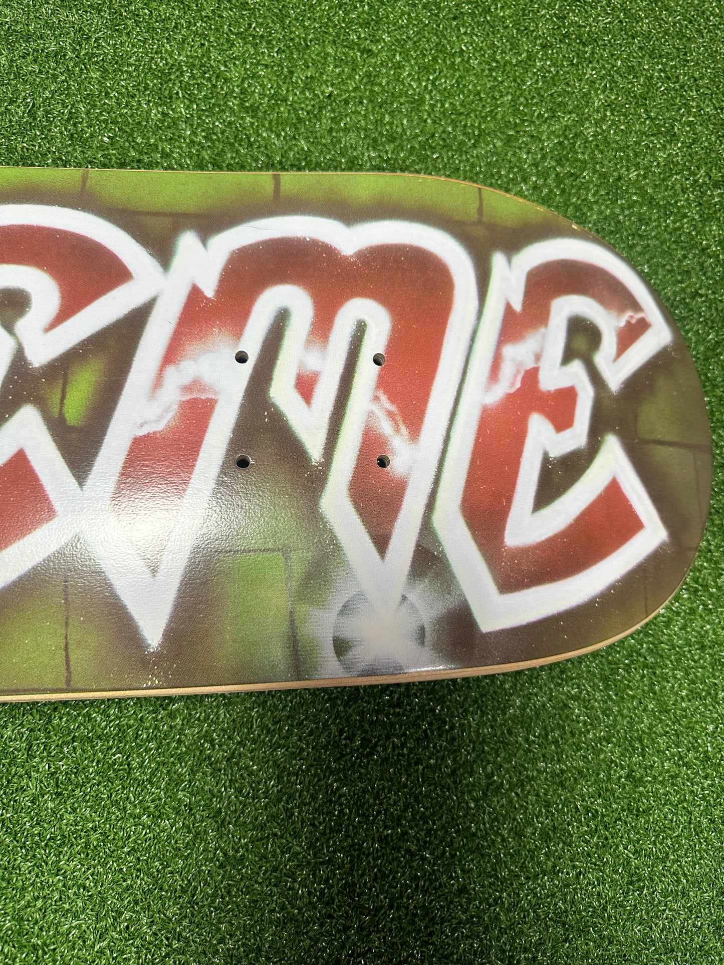 Supreme Lee Quinones Lee Logo Skateboard Deck Red USED