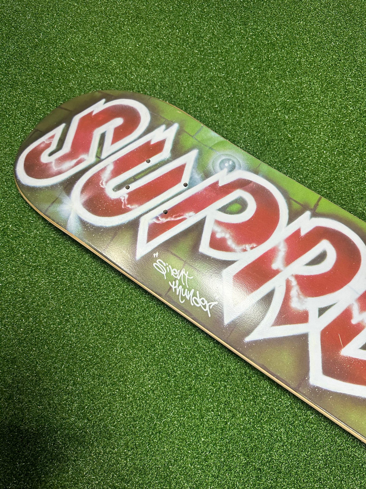 Supreme Lee Quinones Lee Logo Skateboard Deck Red USED