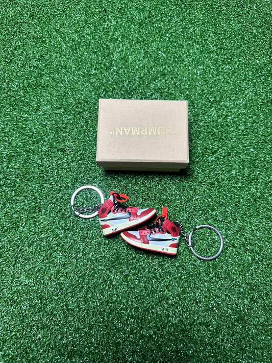 Llavero de zapatillas Jordan 1 High Off White Chicago