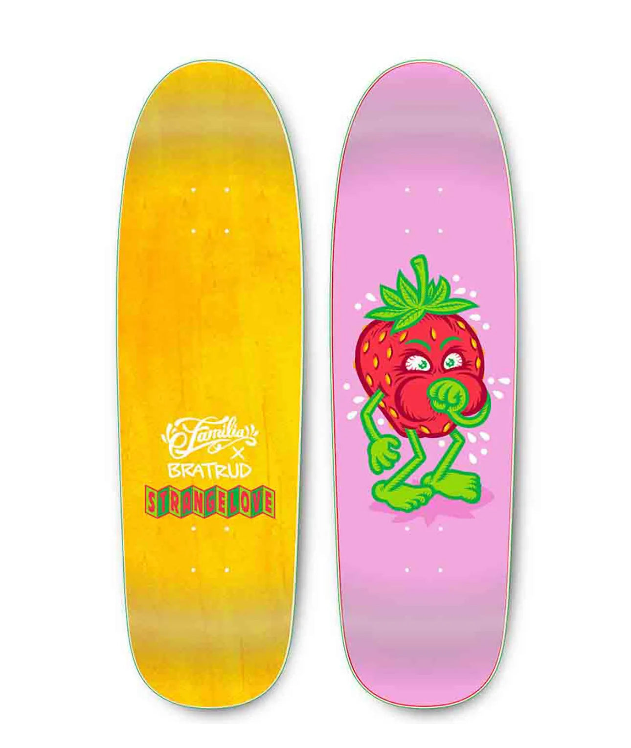 Tabla de skate StrangeLove Strawberry Cough color magenta