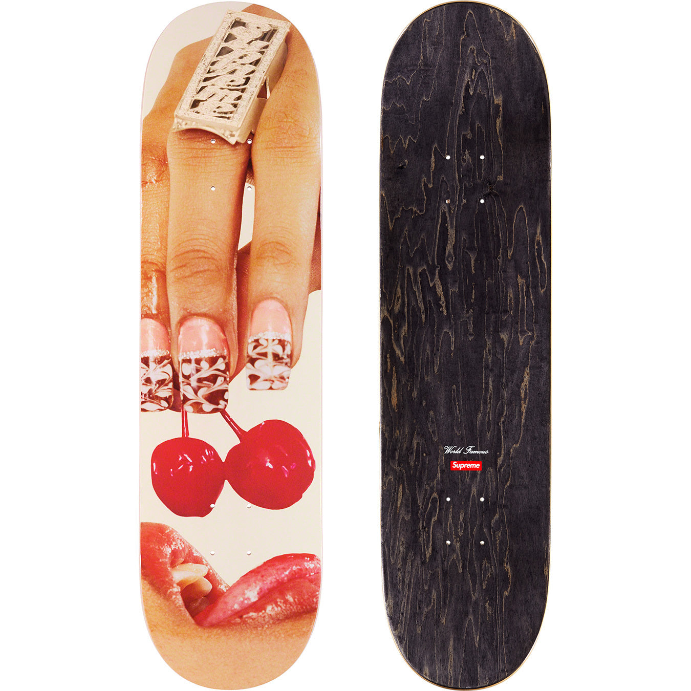 Tabla de skate Supreme Cherries roja