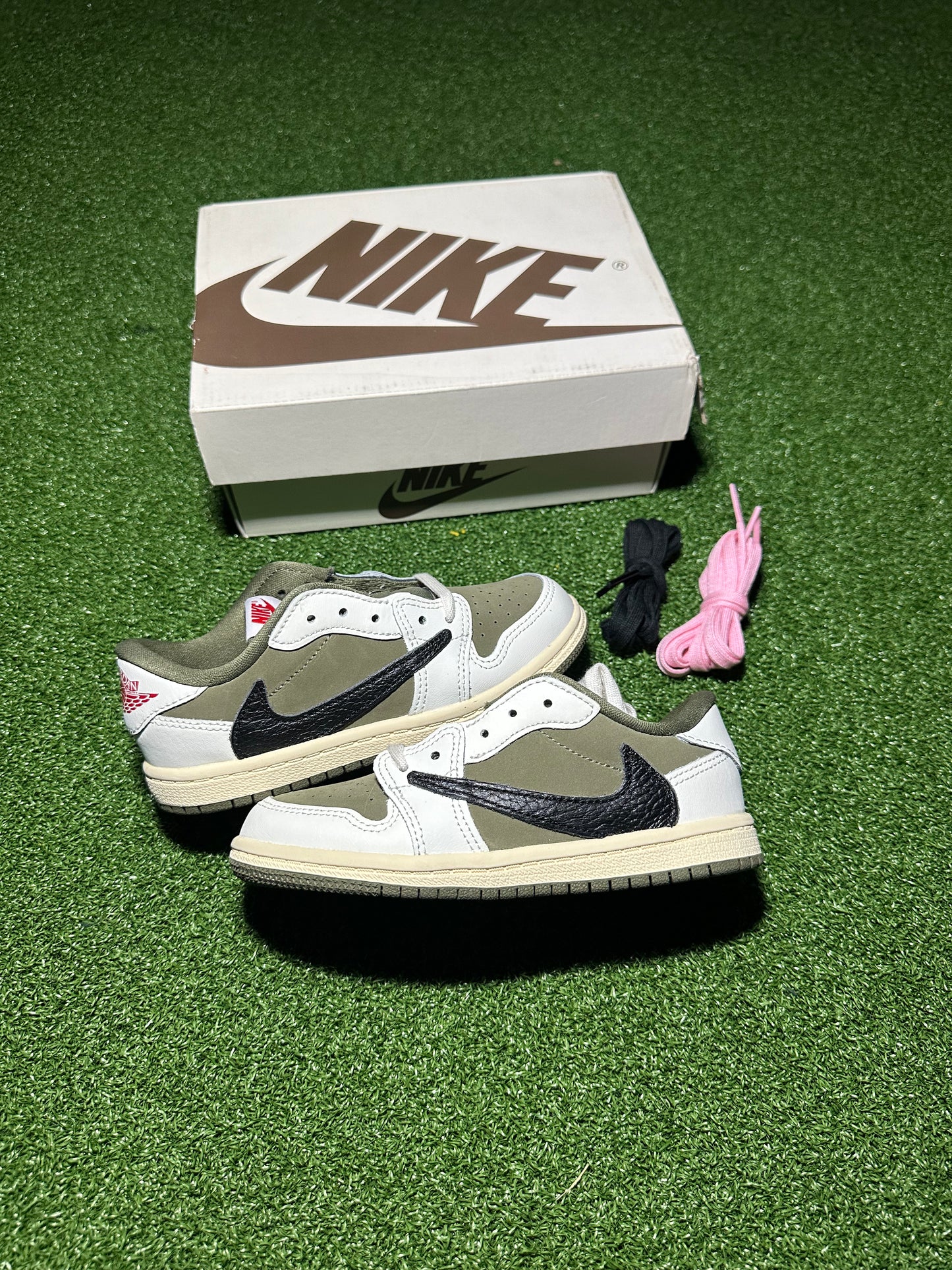 Jordan 1 Retro Low OG SP Travis Scott Medium Olive (Toddler)