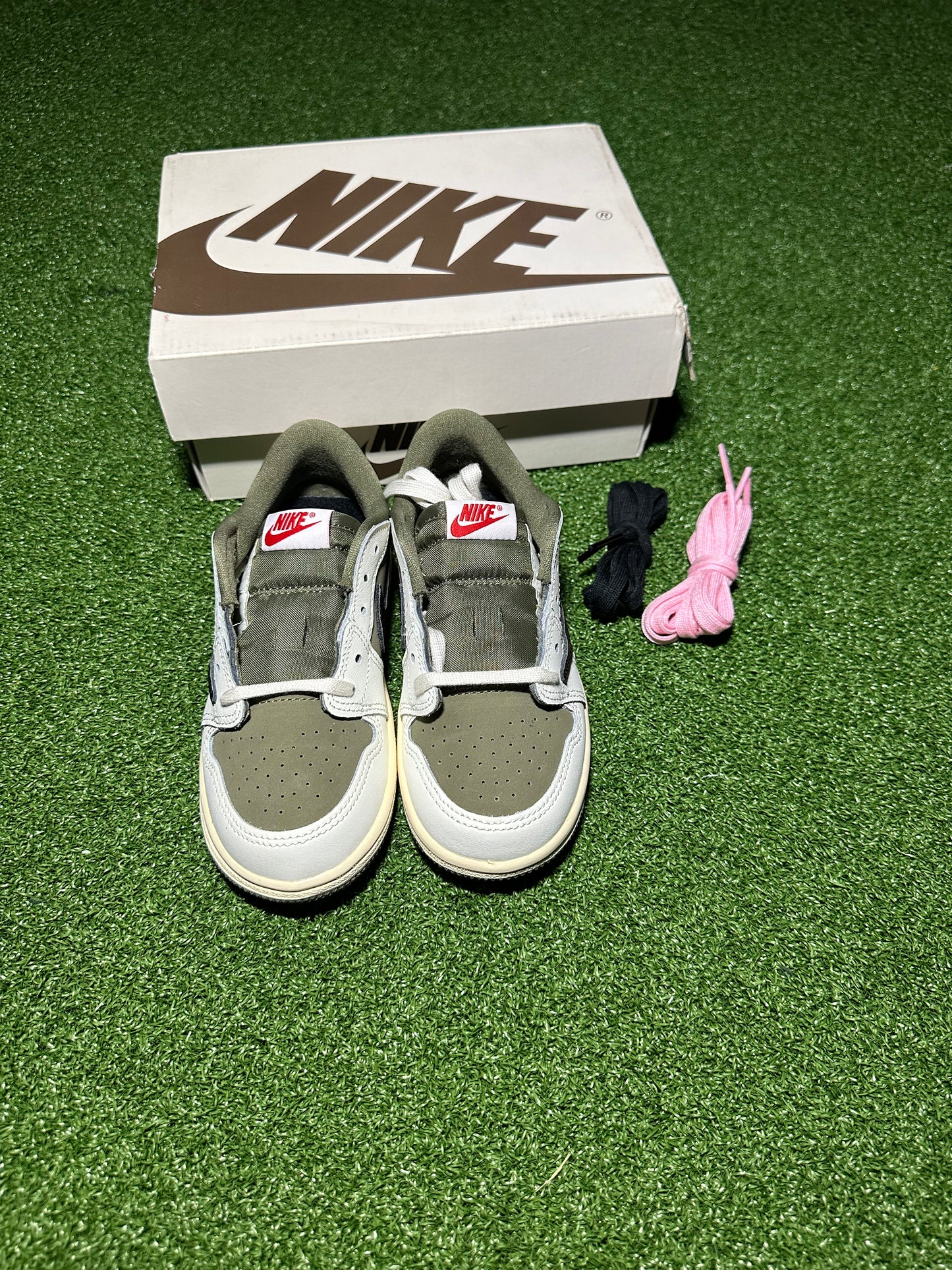 Jordan 1 Retro Low OG SP Travis Scott Medium Olive (Toddler)