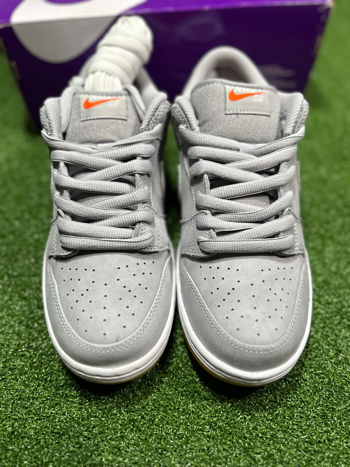 Nike SB Dunk Low Pro ISO - Orange Label Wolf Grey Gum