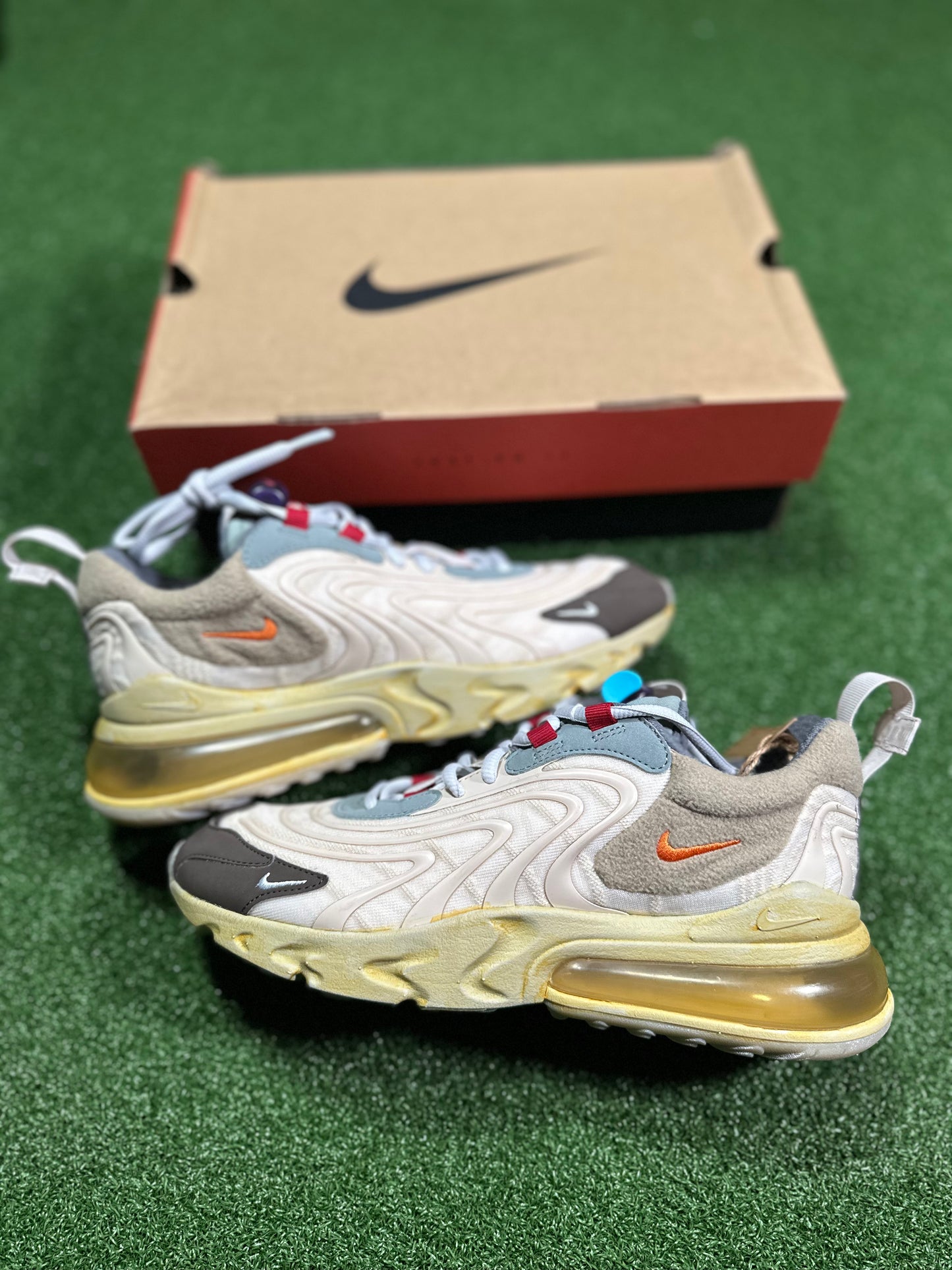 Nike Air Max 270 React ENG Travis Scott Cactus Trails TRIED ON