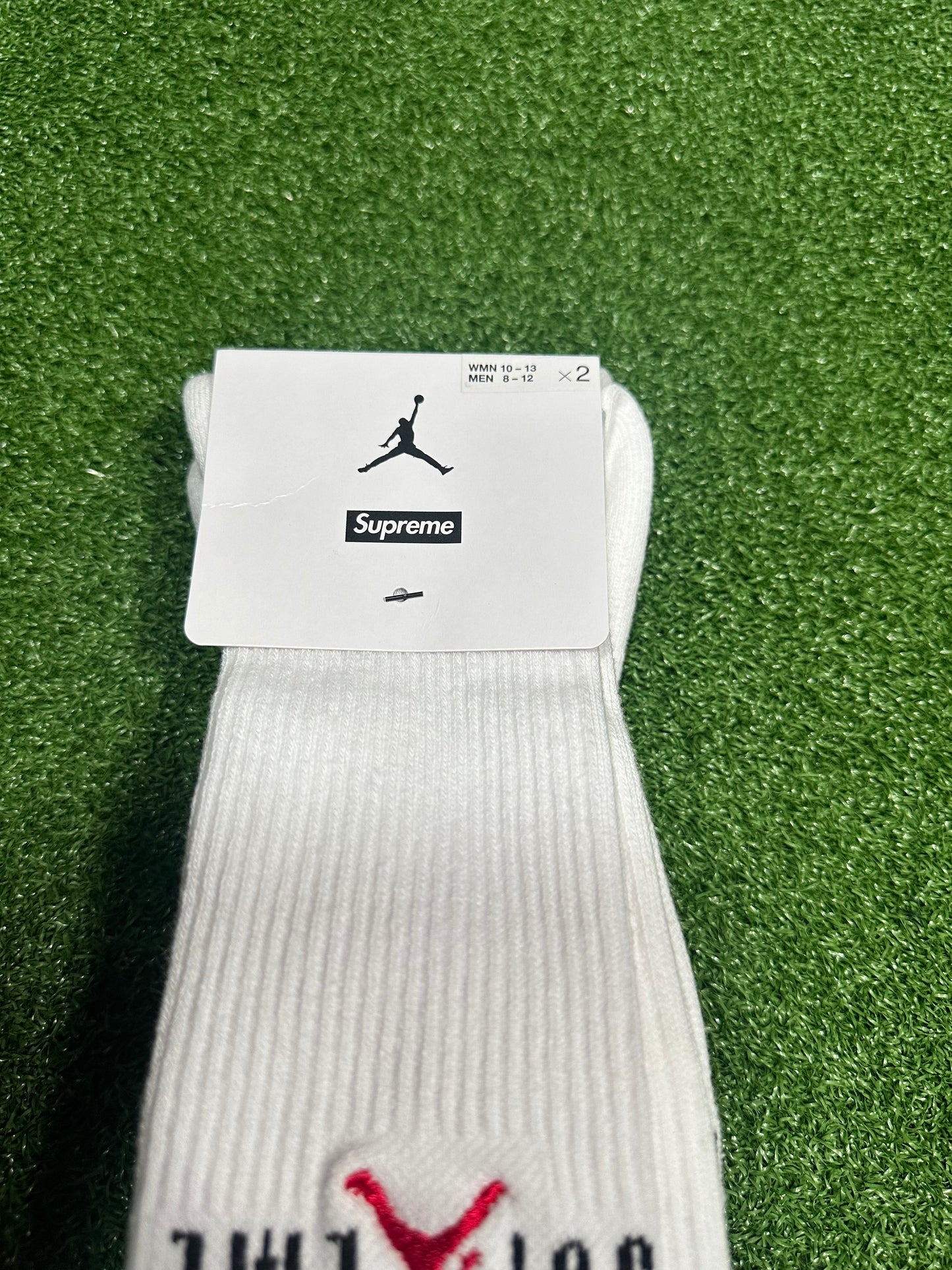 Calcetines deportivos Supreme Jordan (paquete de 2) - Negro y blanco