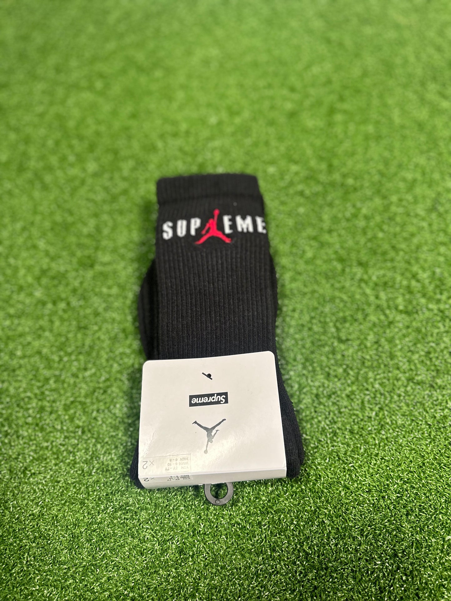 Calcetines deportivos Supreme Jordan (paquete de 2) - Negro y blanco