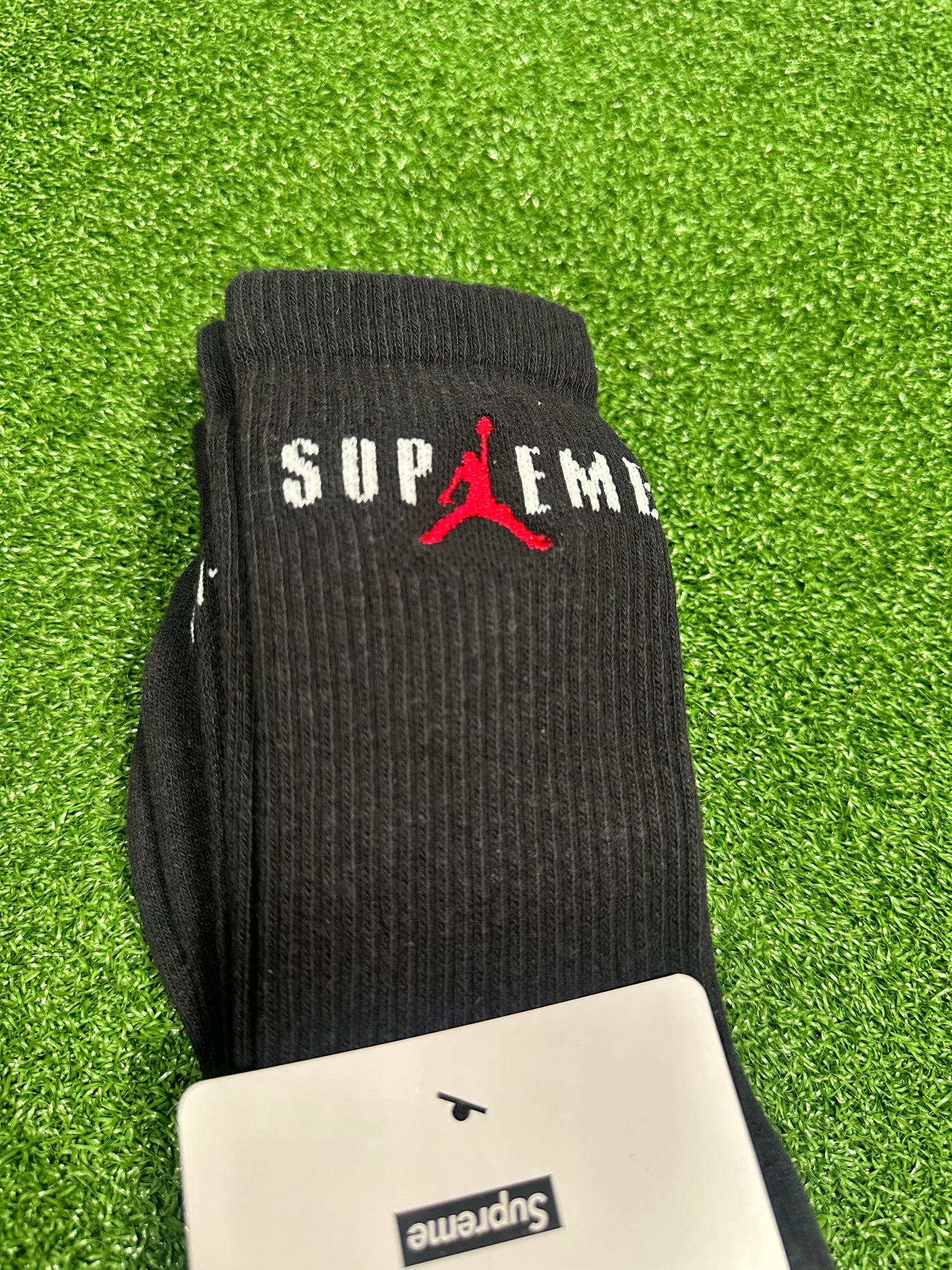 Calcetines deportivos Supreme Jordan (paquete de 2) - Negro y blanco