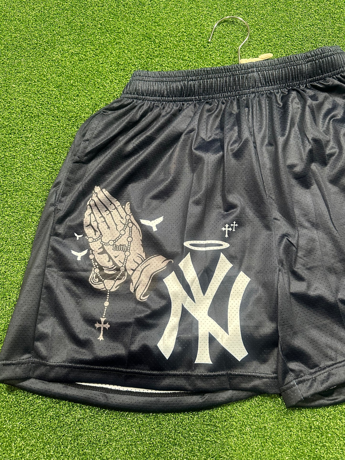 Pantalones cortos de béisbol personalizados - Navy Yankee