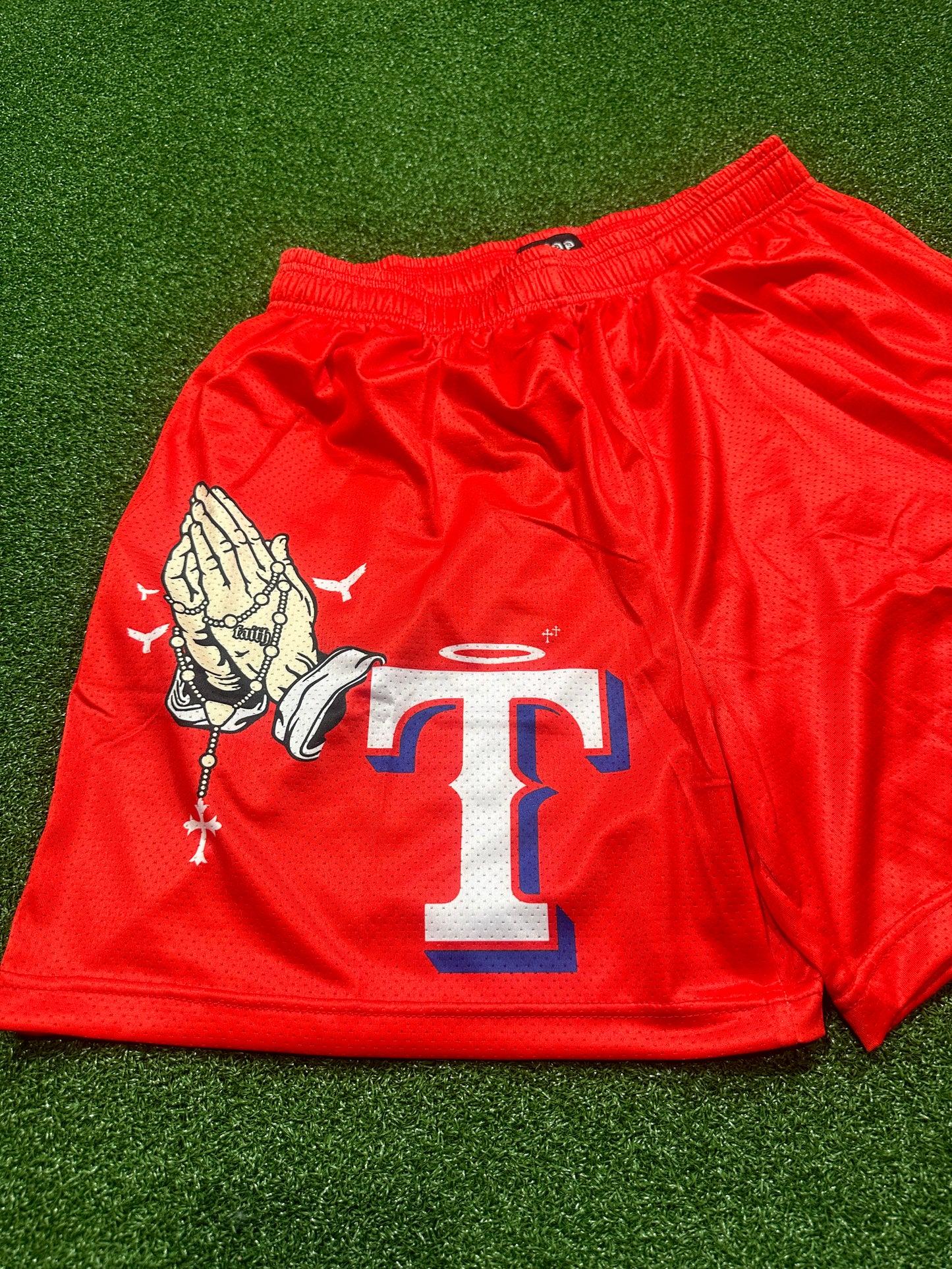 Pantalones cortos de béisbol personalizados: Texas Rangers rojos