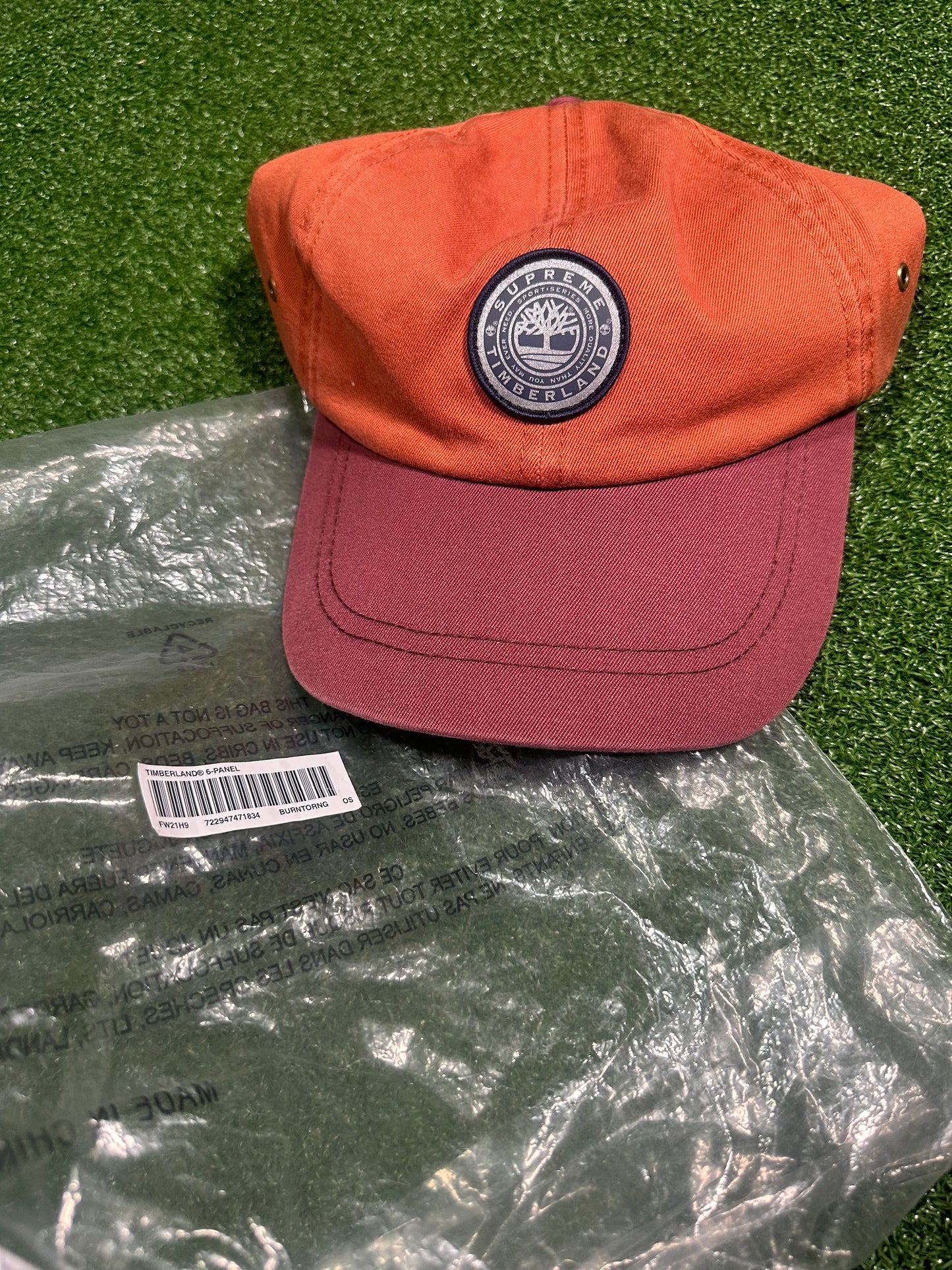 Timberland Supreme de 6 paneles (otoño/invierno 2021) color naranja quemado