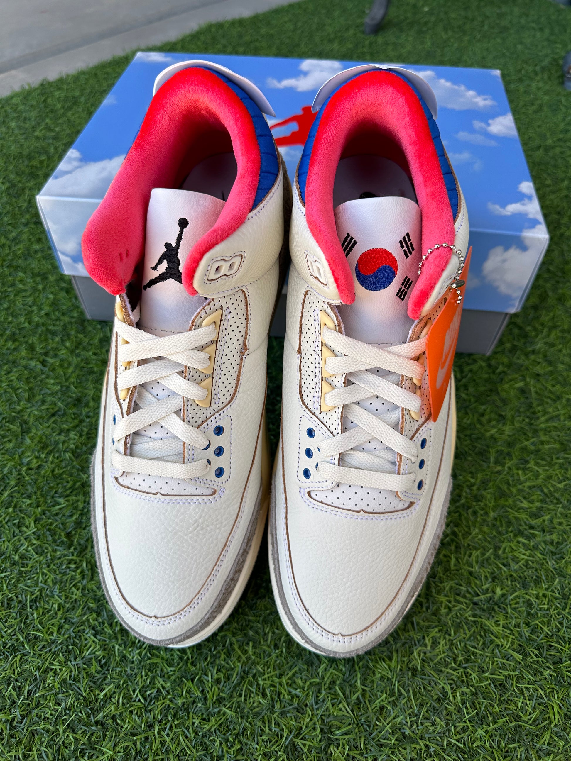 Jordan 3 Retro Seoul 2.0 Tongue Embroidery Close-Up