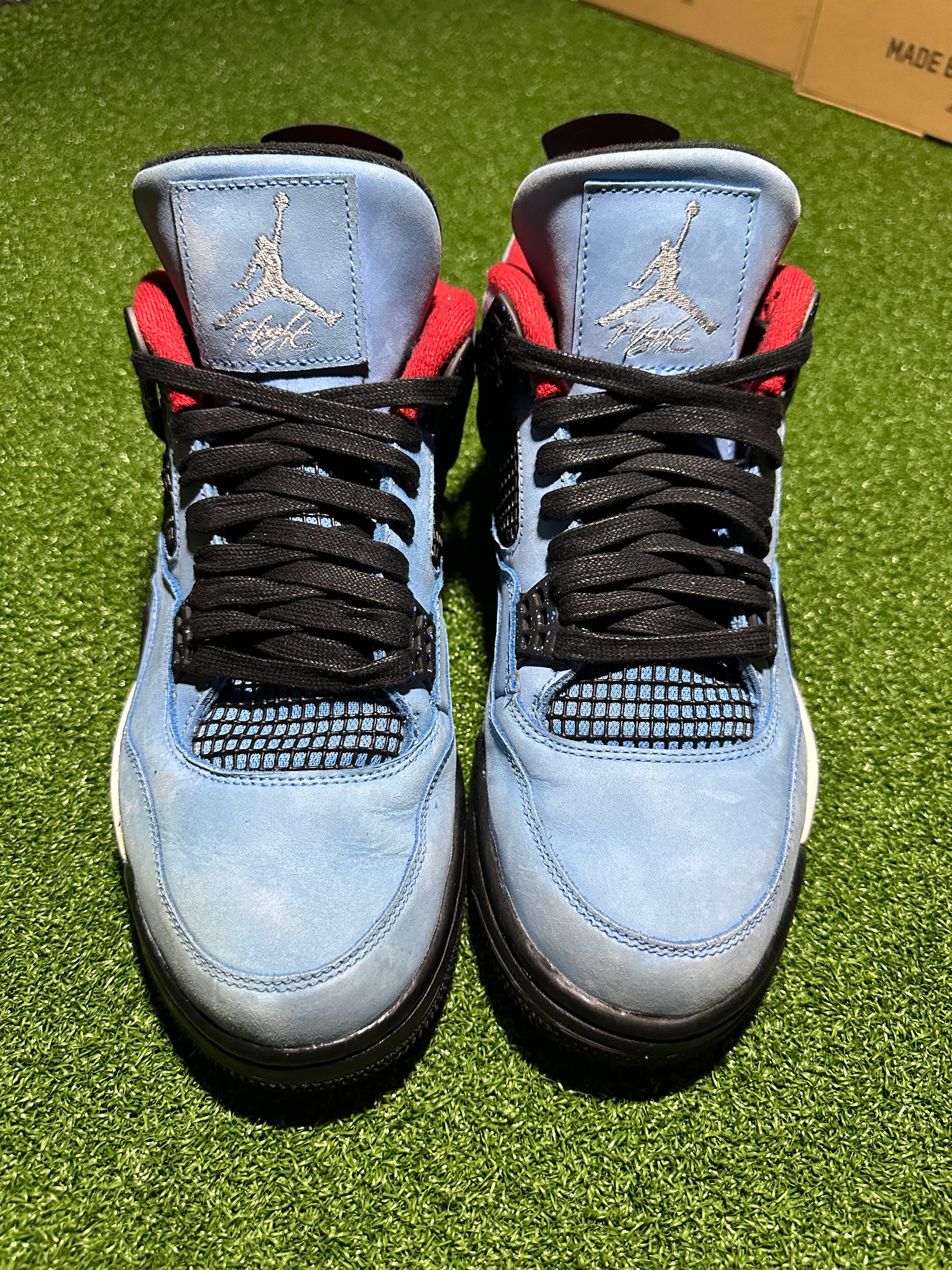 Jordan 4 Retro Travis Scott Cactus Jack Preowned Top View