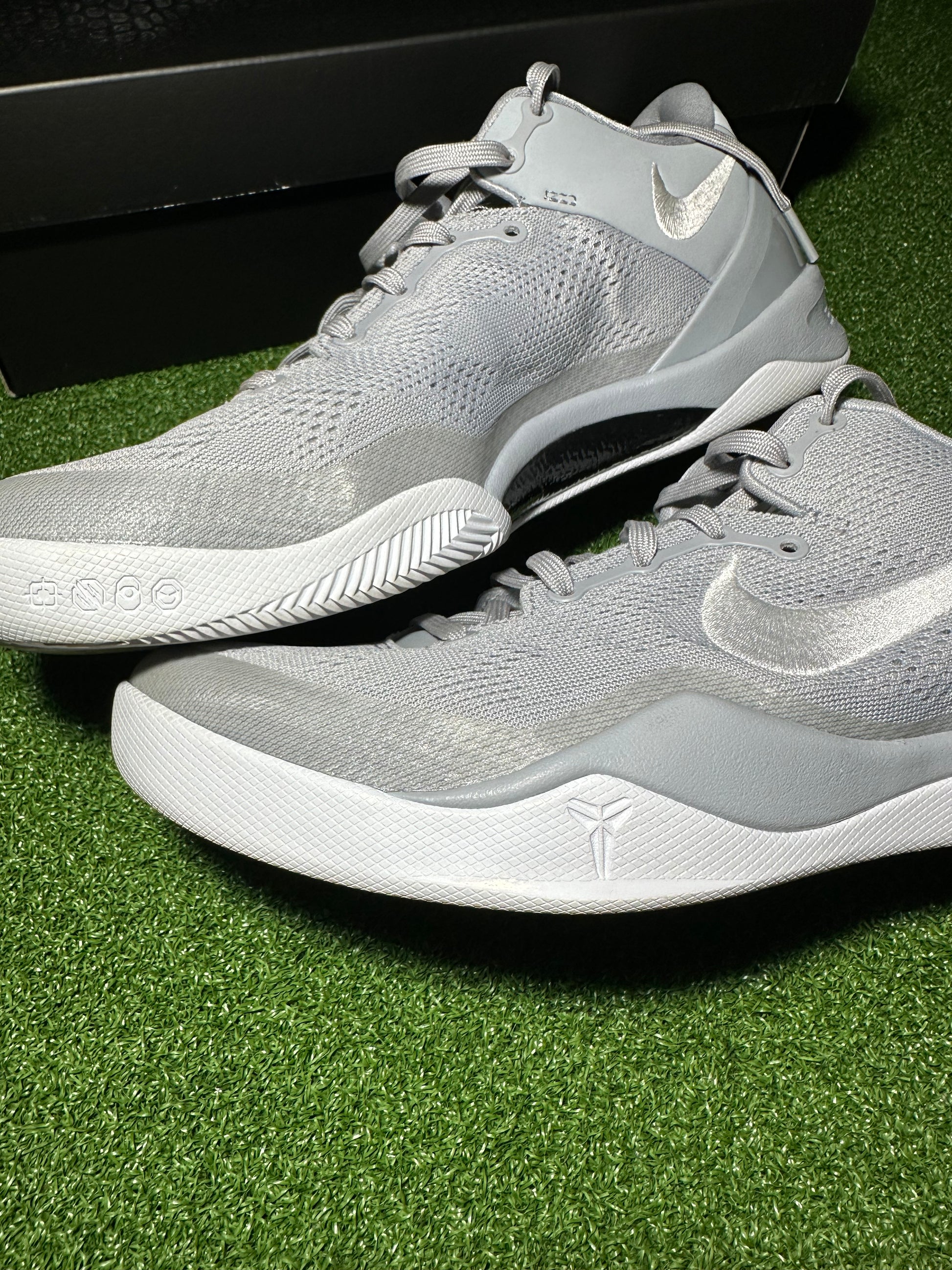 Nike Kobe 8 Protro Wolf Grey Side View Close Up