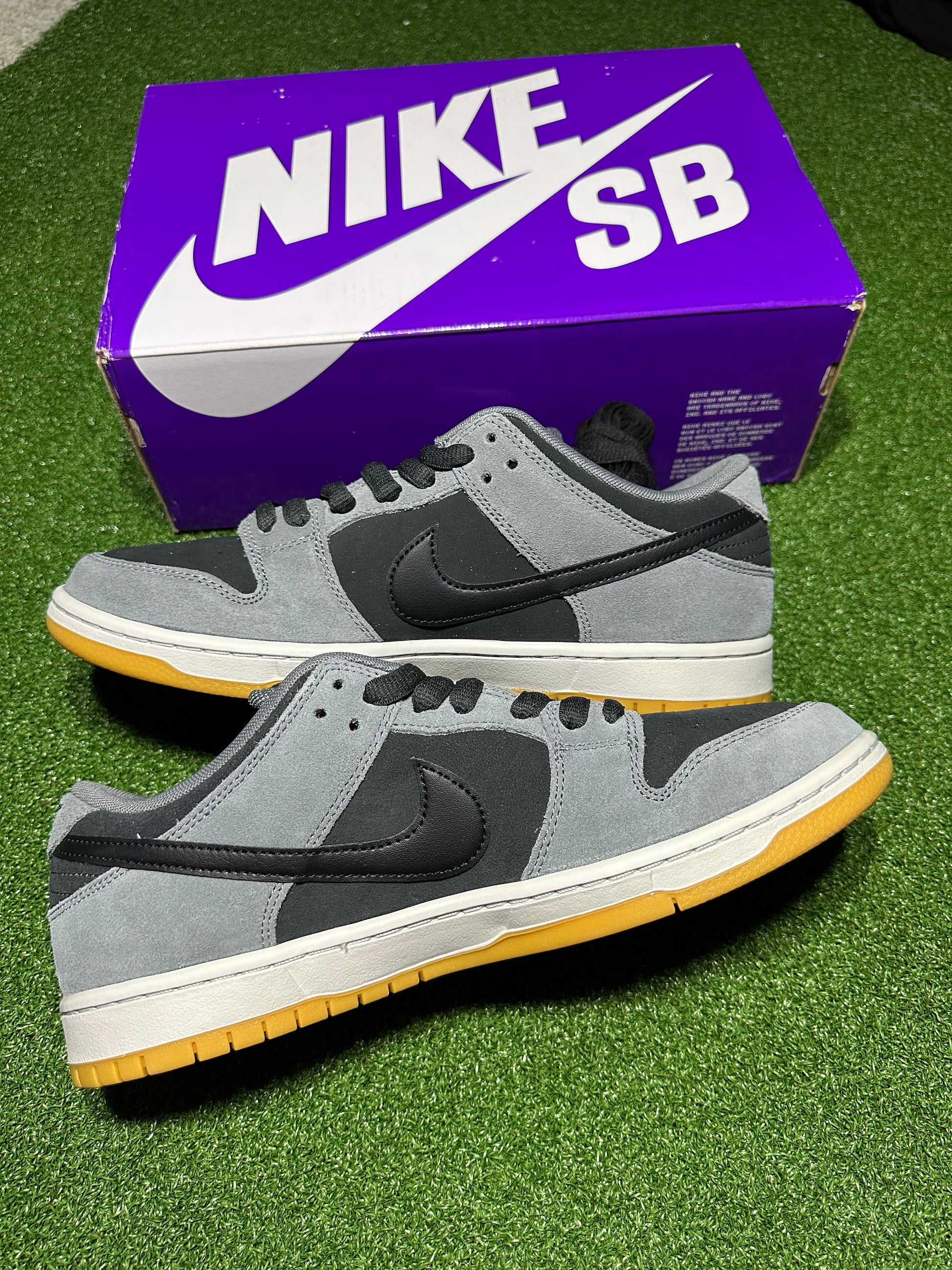 Nike SB Dunk Low Dark Smoke Grey skateboarding sneaker side profile