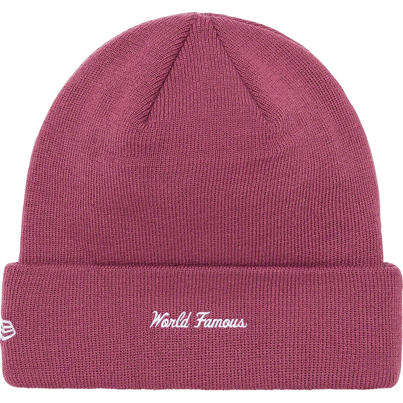 Supreme Box Logo Plum Beanie Knit Detail