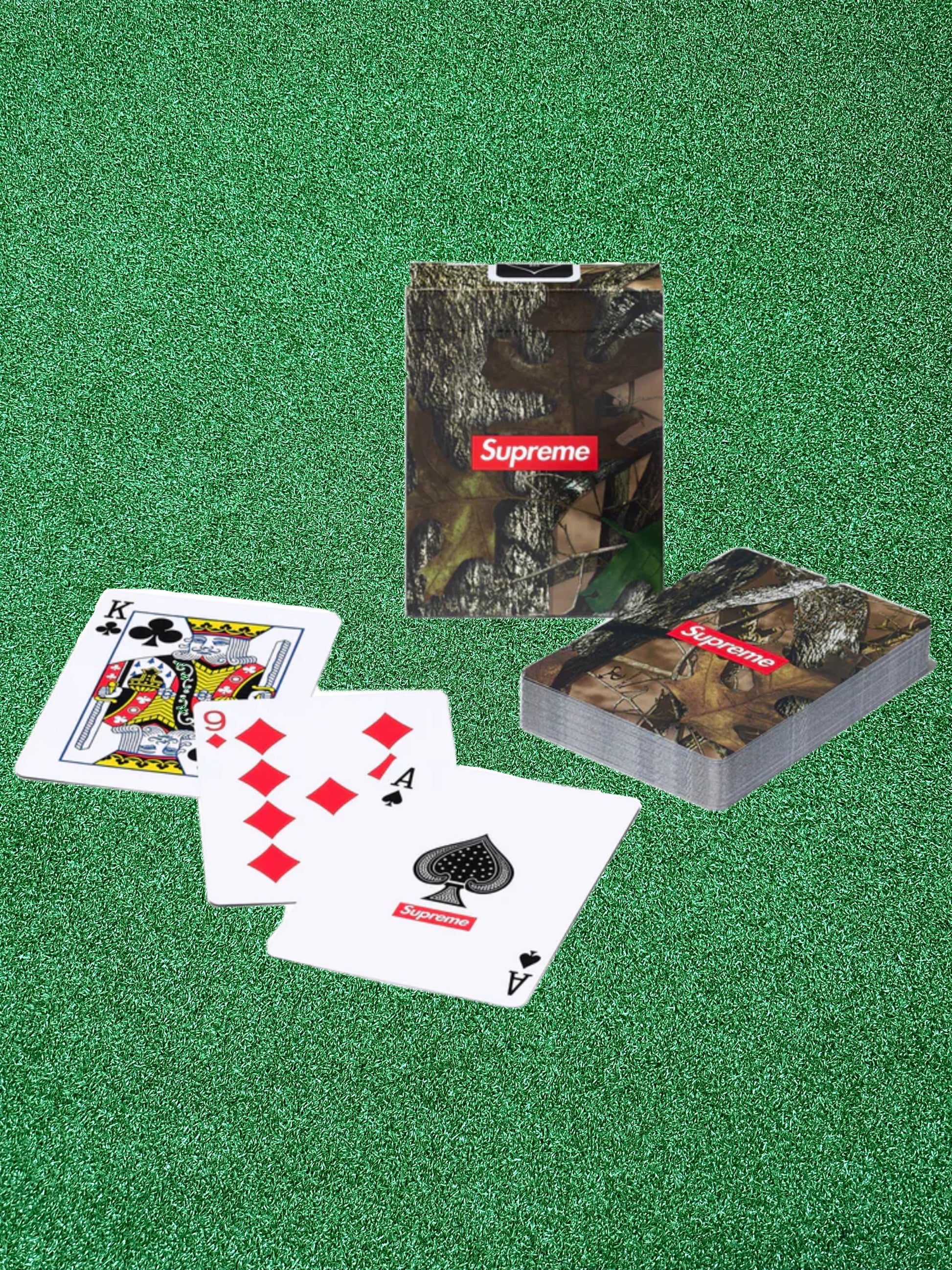 Supreme Camo Playing Cards – Limited Edition Deck with Box Logo and Camo Print