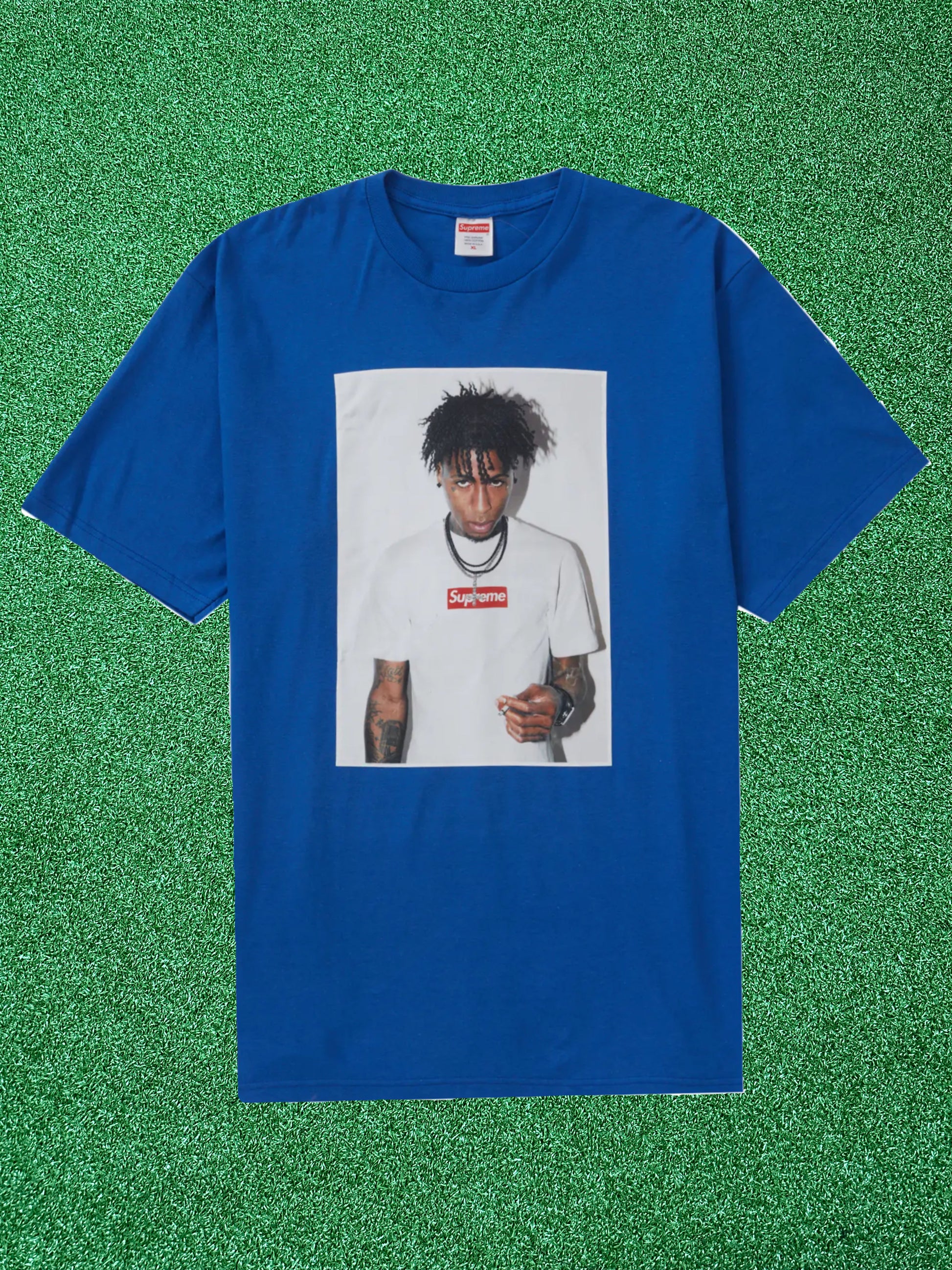 Supreme NBA YoungBoy Tee in Royal Blue – Limited Edition Graphic Rap Tee SS22