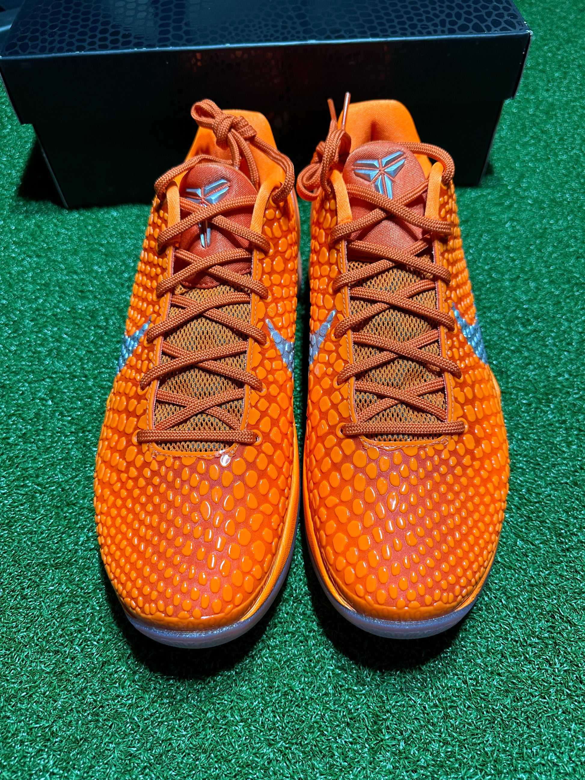 Nike Kobe 6 Protro Total Orange authentic basketball shoes front view