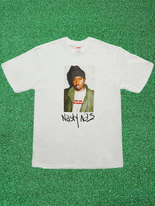 Supreme Nas Tee White