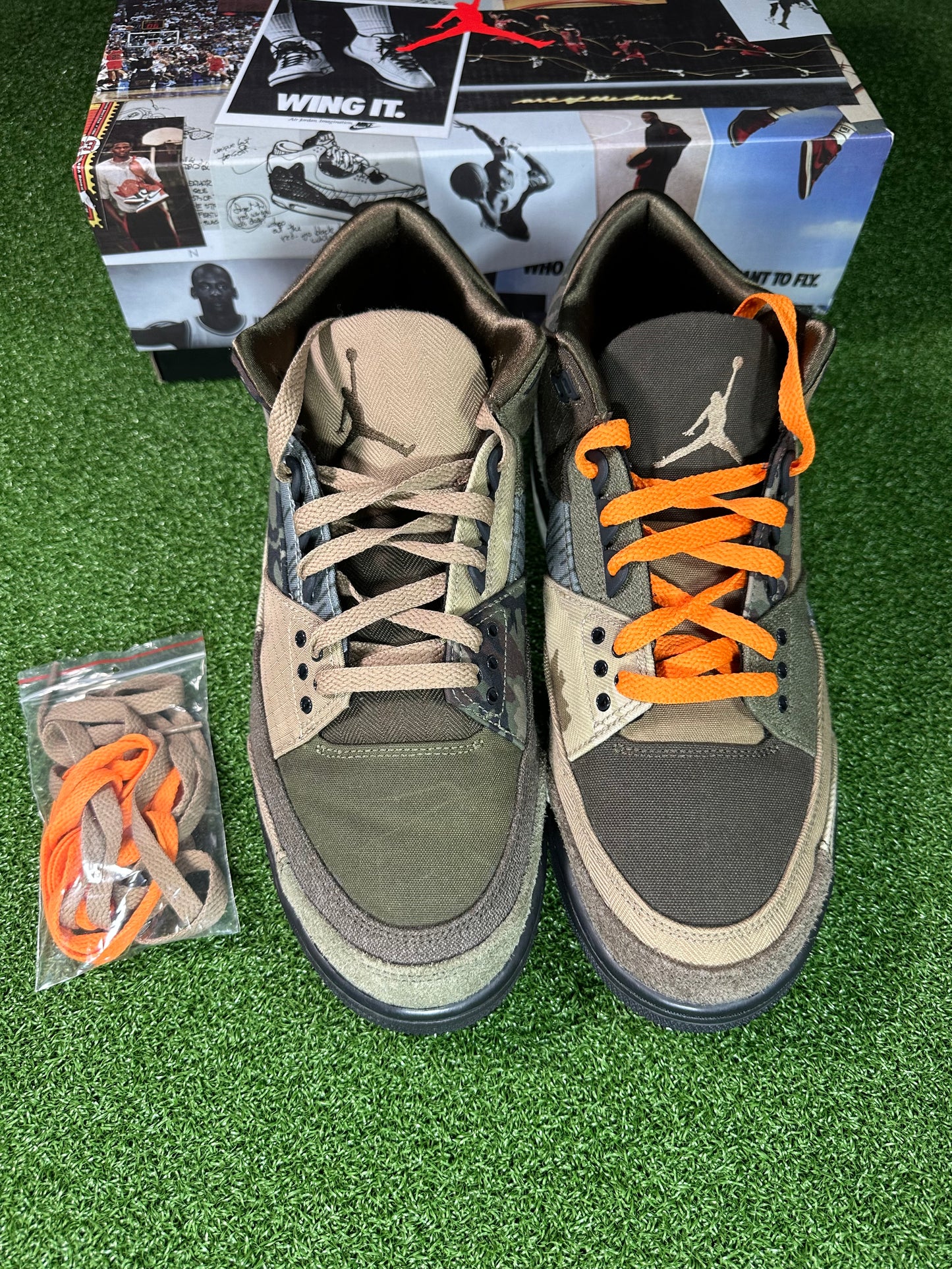 Jordan 3 Retro Patchwork Camo LIKE NEW