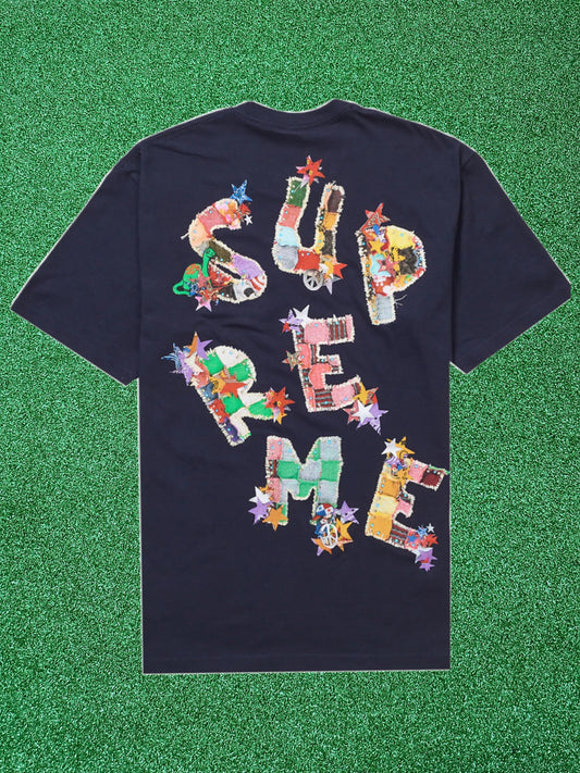 Supreme Patchwork Tee Navy