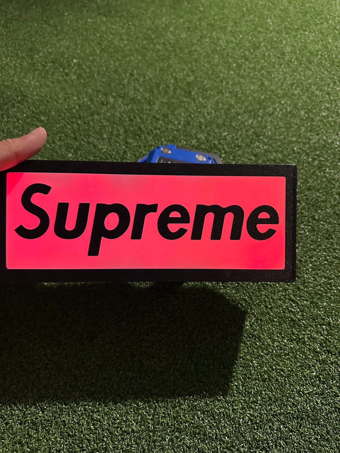 Custom 3D Print Light Box - Supreme Box Logo