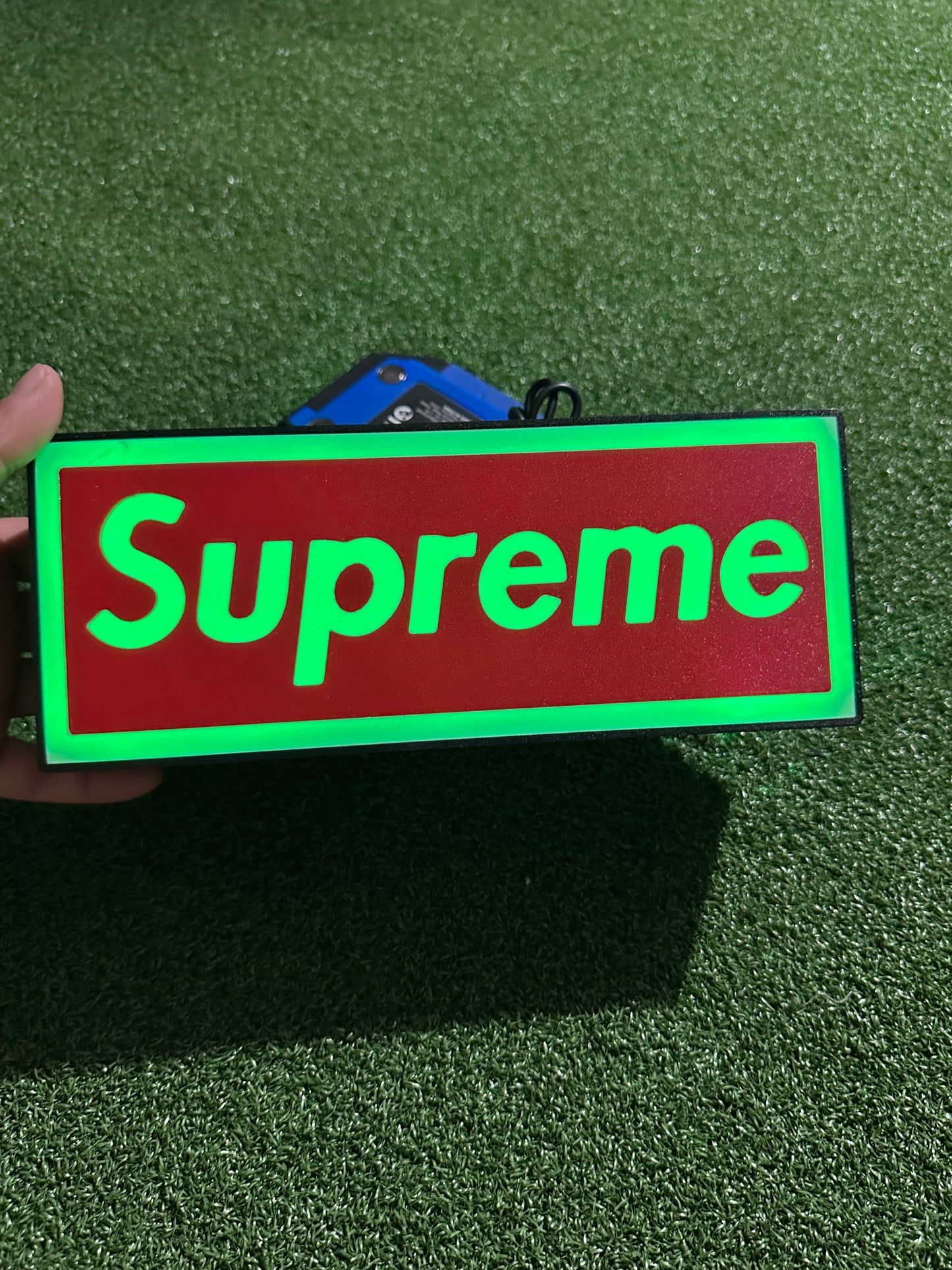 Custom 3D Print Light Box - Supreme Box Logo