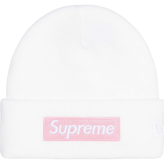 Supreme New Era Box Logo Beanie White FW25