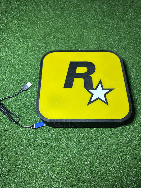 Rockstar Logo 3D Light Print
