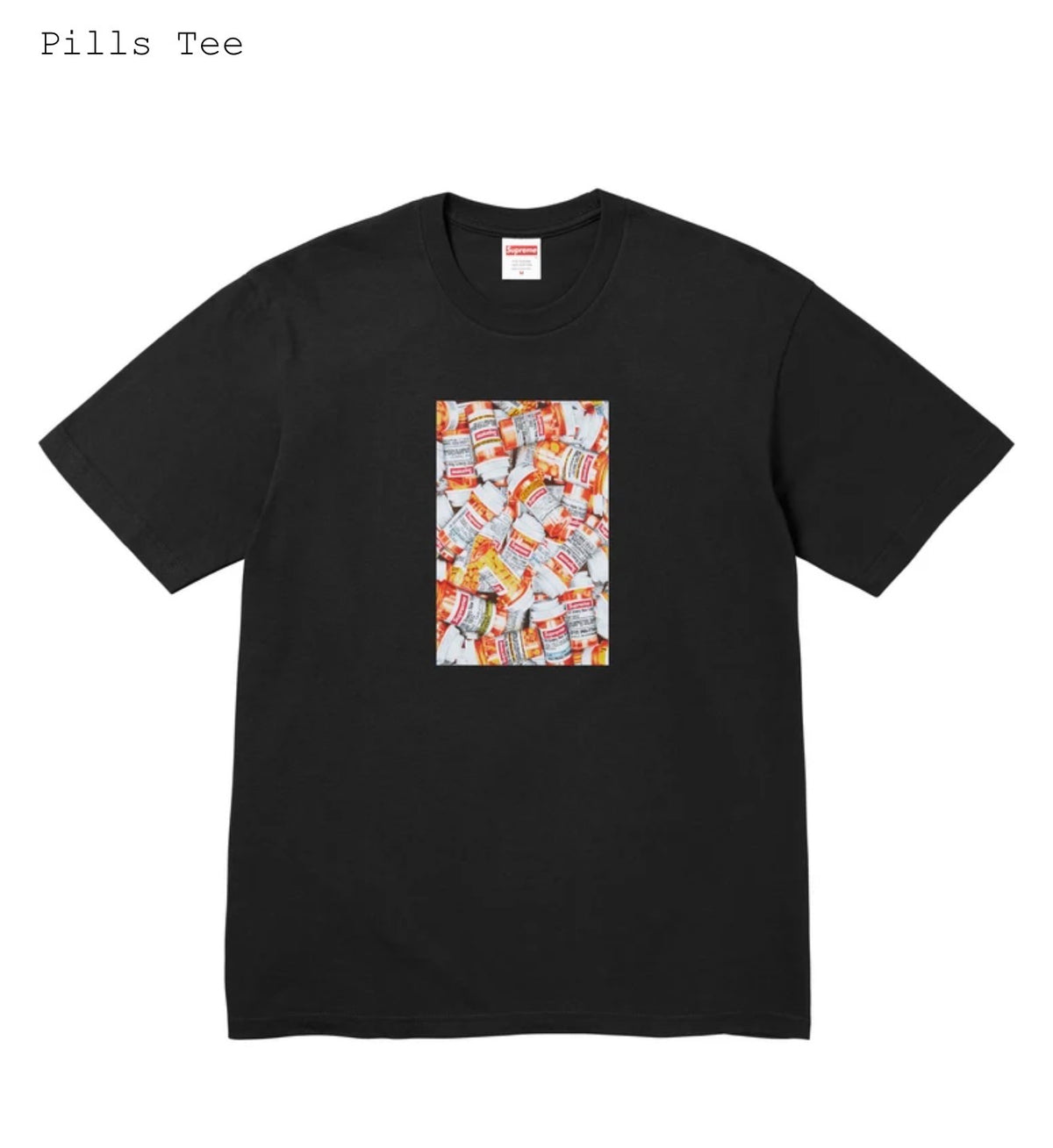 Supreme Pills Black Tee FW26
