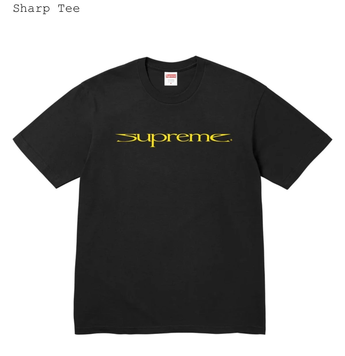 Supreme Sharp Black Tee FW26
