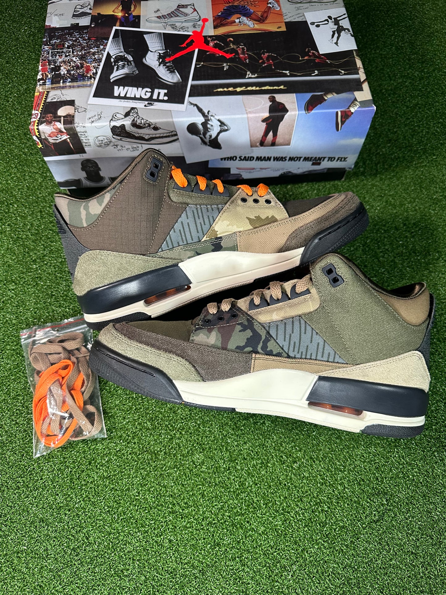 Jordan 3 Retro Patchwork Camo LIKE NEW